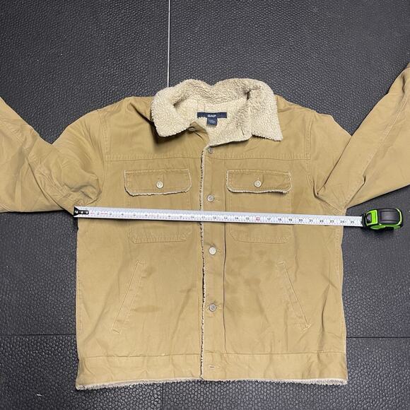 GAP Vintage Y2K Work Jacket CORDUROY Sherpa Lining Long Sleeve - Picture 6 of 8